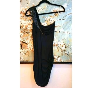 Forever 21 Medium One Sleeve Sequin Rushed Top